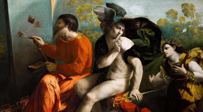 «Sotto la maschera del diletto». Il romanzo-pittura du Marco Marangoni Mercurio e la virtù