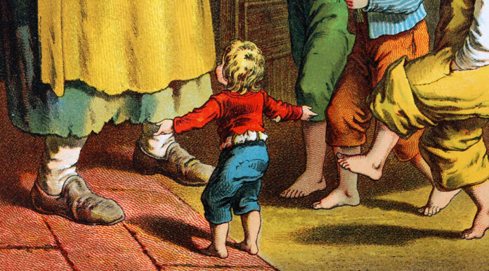 “Pollicino” di Jakob Grimm Hop o' My Thumb, illustration by Heinrich Leutemann or Carl Offterdinger