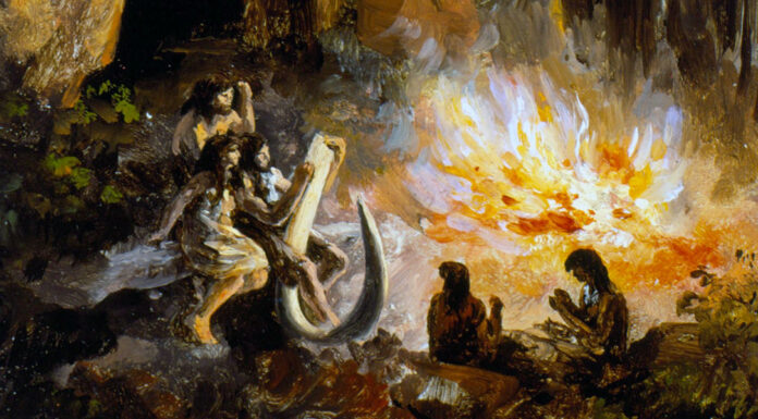 “Come fu composto l’alfabeto” di Joseph Rudyard Kipling José María Velasco - Scene from the Quaternary upper Paleolithic Period
