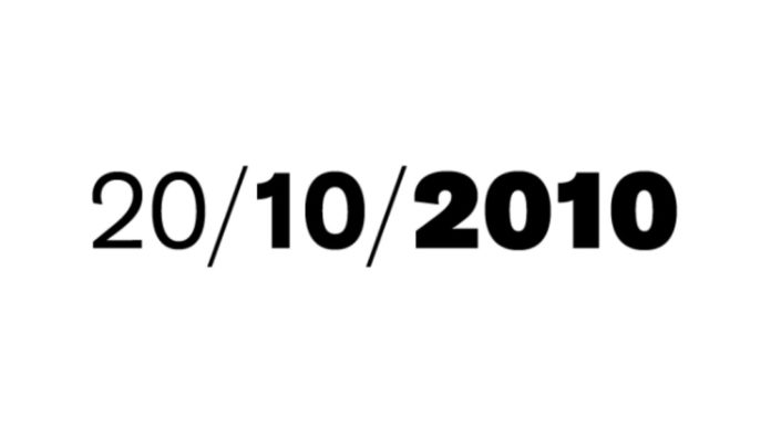 Sono le 20:10, del 20/10/2010 20102010