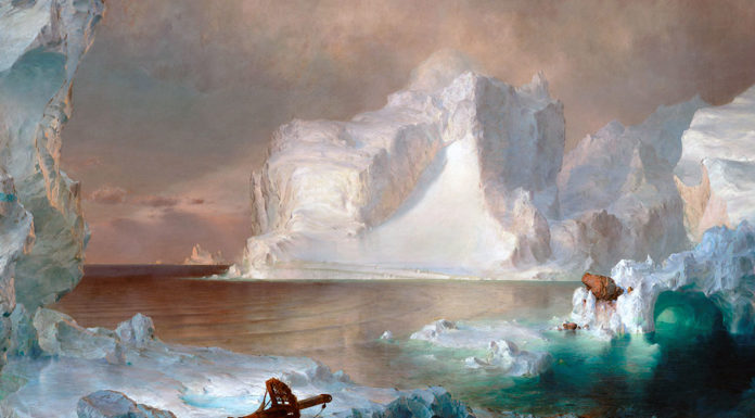 “Manoscritto trovato in una bottiglia” di Edgar Allan Poe The Icebergs di Frederic Edwin Church