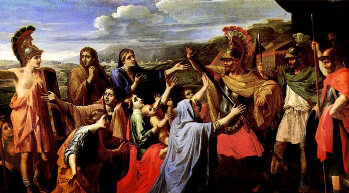 «Storia di Roma» di Teodoro Mommsen. Volume 2 Coriolan supplié par les siens di Nicolas Poussin