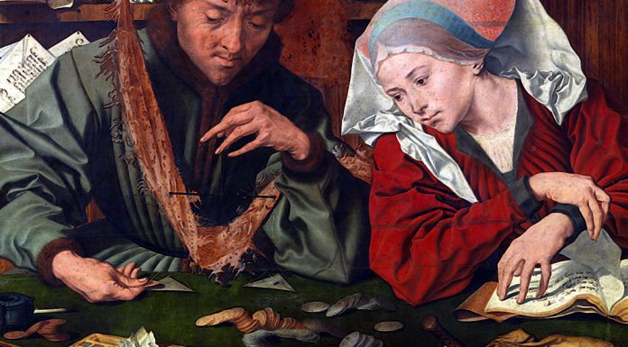 «Il capitale» di Umberto Ricci L'orefice con la moglie. Marinus van Reymerswaele