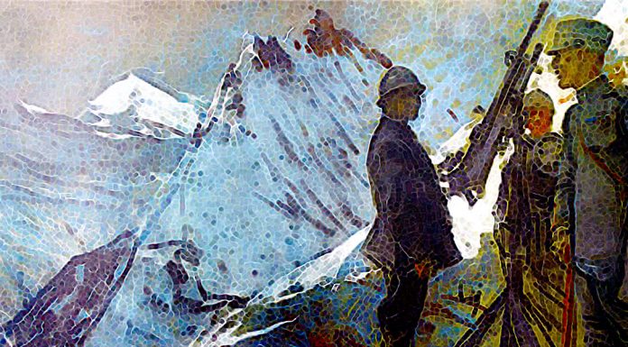 «Momenti della vita di guerra» di Adolfo Omodeo GIULIO ARISTIDE SARTORIO (1860-1932), Castellaccio, 1918
