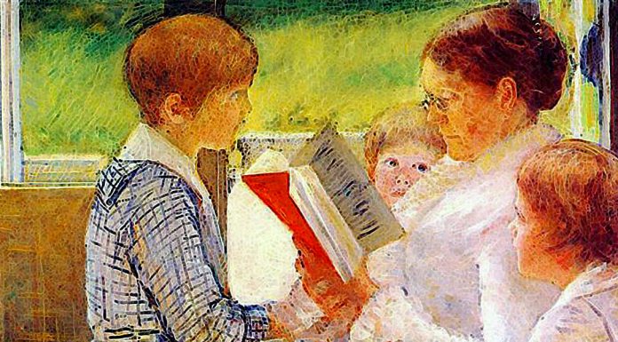 «Fra l’amore e la morte» di Augusto Serena Mrs Cassatt Reading To Her Grandchildren. Mary Cassatt. 1880