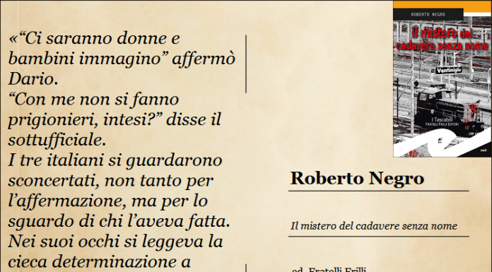 Cartolina da… Roberto Negro Libro noir Il mistero del cadavere senza nome