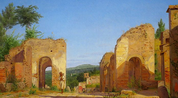 «Villeggiature in Roma antica» di Guido Calza Gateway In The Via Sepulcralis In Pompeii. Christen Kobke, 1846