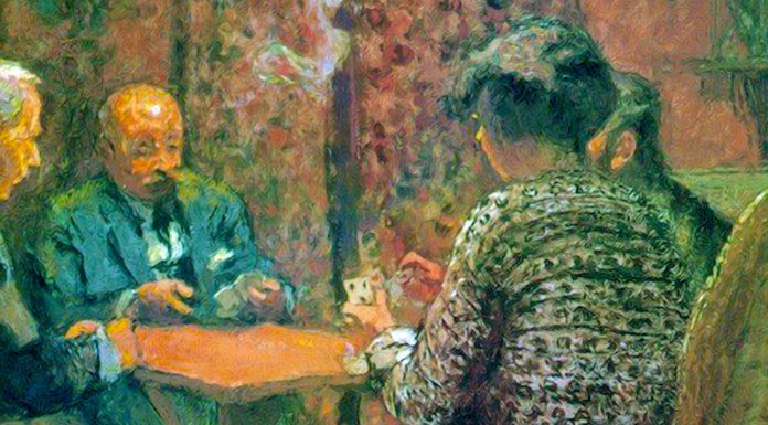 Nuovo audiolibro. “Le sette picche doppiate” di Augusto De Angelis The Game of Bridge - The Salon at the Clos Cêzanne (1923) di Édouard Vuillard (1868-1940)