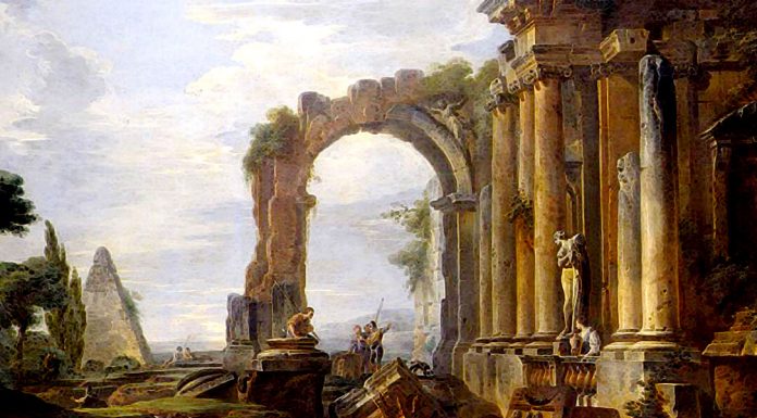 «Un monumentale documentario di guerra. La Colonna Antonina» di Guido Calza Capriccio Of Classical Ruins. Giovanni Paolo Panini, 1730