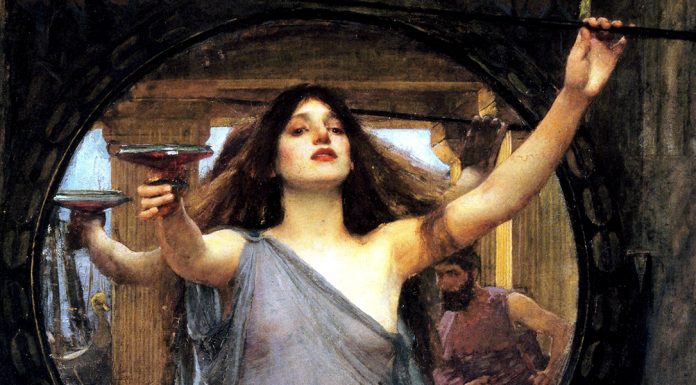 «Il viaggio di Ulisse» di Tomaso Monicelli Circe offering the cup to Ulysses (1891). John William Waterhouse (1849-1917)