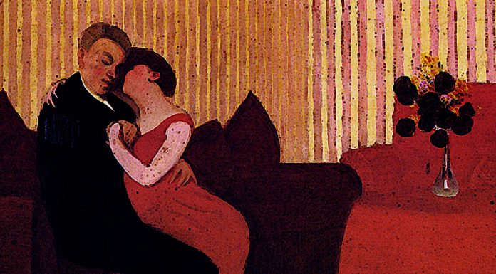 «Parigi!» di Giuseppe Adami The Lie, Felix Vallotton. Original Title: Le Mensonge (1898).