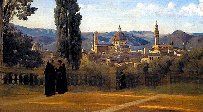 «Una notte a Firenze sotto Alessandro de’ Medici» di Alexandre Dumas (padre). Florence, The Boboli Gardens. Camille Corot