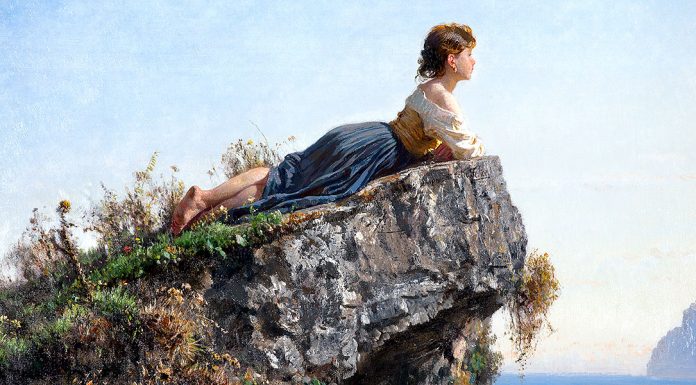 Nuovo ePub. «Cosima» di Grazia Deledda Fanciulla sulla roccia a Sorrento. Filippo Palizzi (1818-1899)