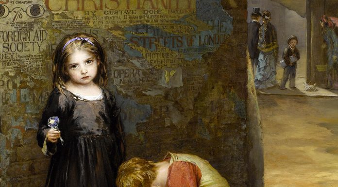 «Il lampionaio» di Mary Susan Cummins Uncared for (1871). Augustus Edwin Mulready