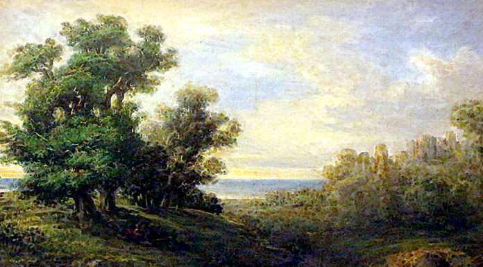 “Pathos” di Ciro Caversazzi Giovanni Carnovali, Paesaggio dai grandi alberi. 1850