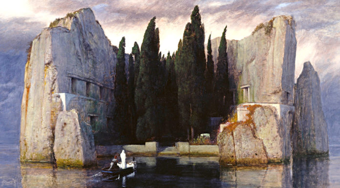 “L’isola dei morti” di Rachmaninov Arnold Böcklin, L’isola dei morti, terza versione (1883); olio su pannello, 80×150 cm, Alte Nationalgalerie, Berlino