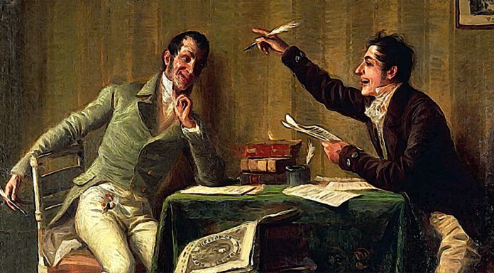 “Carlo Porta e la sua Milano” di Raffaello Barbiera Tommaso Grossi (sx) e Carlo Porta (dx) in un quadro di Giacomo Mantegazza