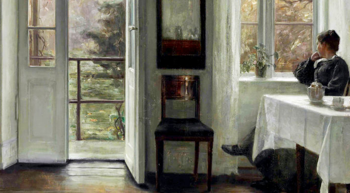 “Il dono” di Ada Negri The Artist’s Wife Sitting at a Window in a Sunlit Room. Carl Holsøe