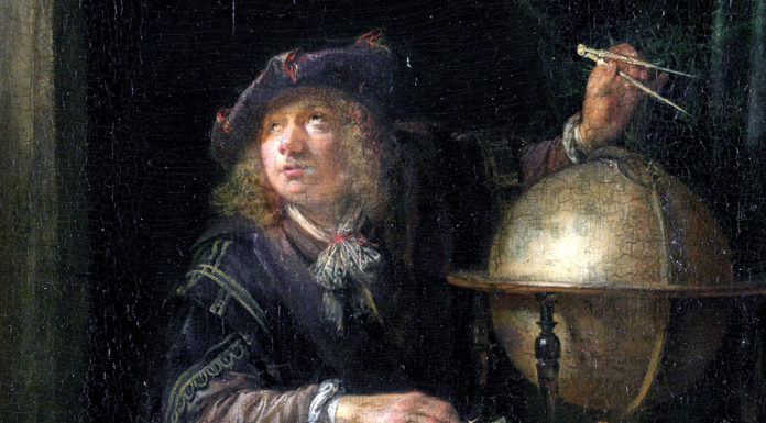 “Discorso apologetico, d’intorno al Discorso di Galileo Galilei, circa le cose, che … muouono” di Ludovico Delle Colombe Astronomer in a window. Gerrit Dou (1613–1675)