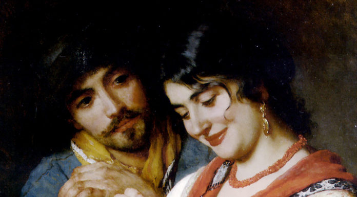 “Canti di Ben-Aly” di Achille Pellizzari Seamstress. Eugene de Blaas