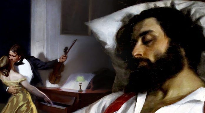 Nuovo audiolibro. La morte di Ivan Ilijc. La sonata a Kreutzer “La Sonate à Kreutzer” di René-Xavier Prinet (sx). “L’homme endormi” di Carolus-Duran (dx)