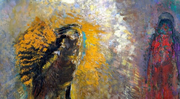 “Santa Maria-Bernarda (Bernadetta Soubirous)” di Maria Teresa Bordenave The Apparition. Odilon Redon