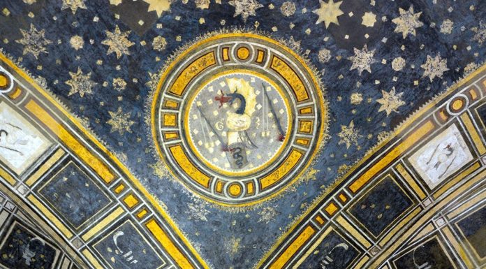 “Il conte di virtù. Volume primo e secondo” di Carlo Belgiojoso Affreschi della Sala Azzurra del Castello Visconteo