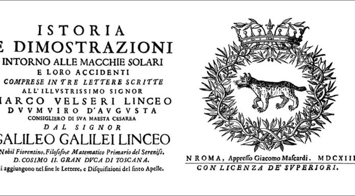 “Istoria e dimostrazioni intorno alle macchie solari” di Galileo Galilei Istoria e dimostrazioni intorno allemacchie solari