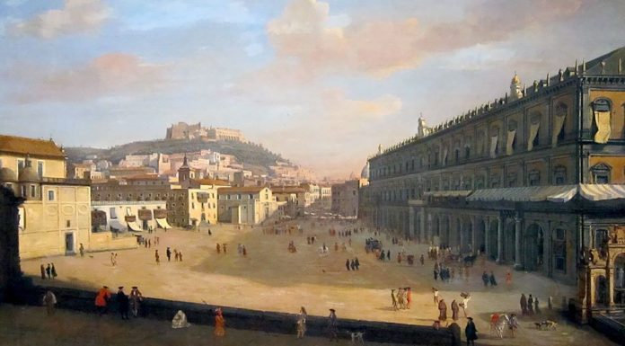 “Concerto grosso n° 5” di Durante Gaspar van Wittel – Veduta del palazzo Reale di Napoli, 1706