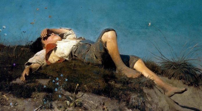“Der Hirt auf dem Felsen” di Schubert A shepherd boy. Franz von Lenbach