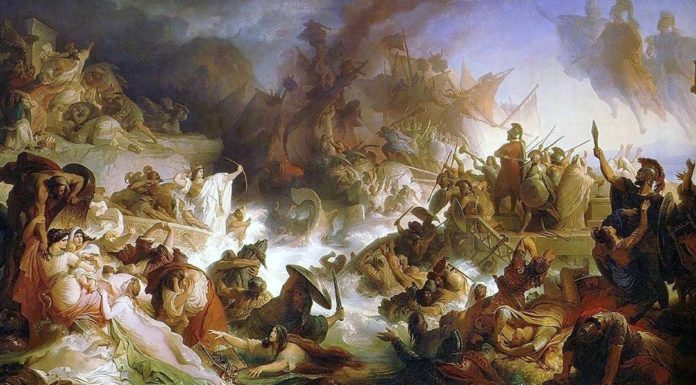 “Il teschio di Onèsilo” di Sergio Ortolani Wilhelm von Kaulbach. La Battaglia di Salamina