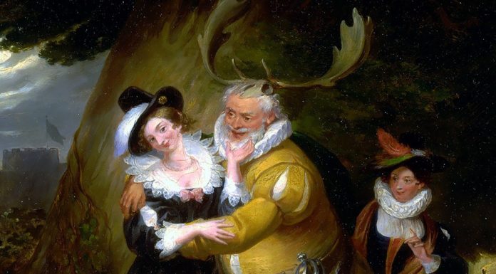 Die lustigen Weiber von Windsor Falstaff at Herne’s Oak, from “The Merry Wives of Windsor,” Act V, Scene v. James Stephanoff