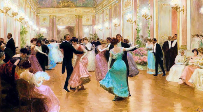Roussel. “Suite, Op. 33” Le bal ou une soirée élégante di Victor Gabriel Gilbert.