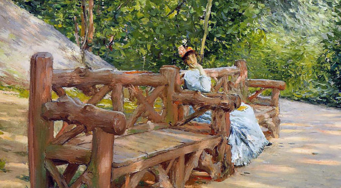 “I racconti della quiete” di Egisto Roggero Park Bench. William Merritt Chase