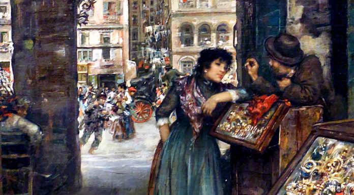 “Nella vita” di Salvatore Di Giacomo Vincenzo Migliaro, Seduzione, 1894