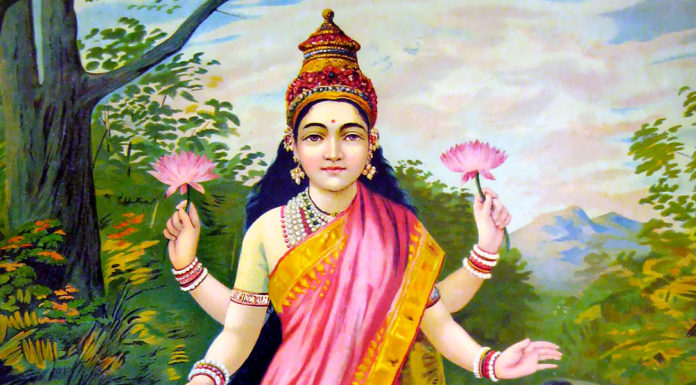 “Il tesoro del rajah” di H. G. Wells Lakshmi, the goddess of wealth. Raja Ravi Varma