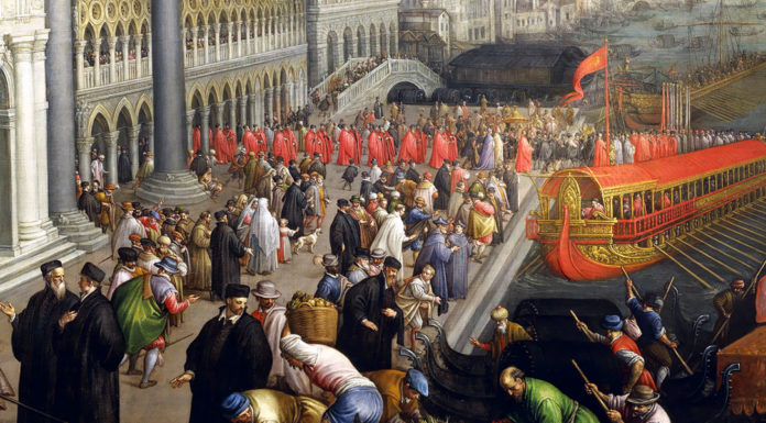 “I Diarii” di Marino Sanuto. Tomo IV e Tomo VIII Leandro Bassano (1557-1622), la Riva degli Schiavoni a Venezia