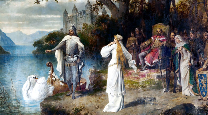 “Lohengrin” di Richard Wagner Carl Schweninger d. J., Die Ankunft des Schwanenritters Lohengrin