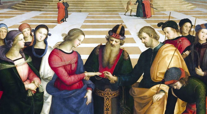 “Opere” di Serafino Aquilano Raffaello Sanzio. Sposalizio della Vergine (1504), Pinacoteca di Brera, Milano