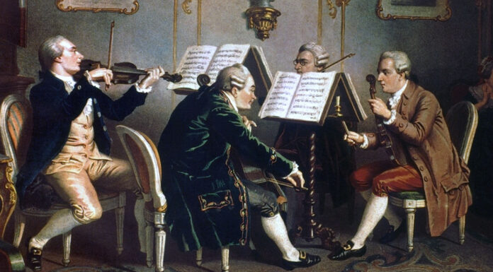 Brahms. Quartetto n° 2, op. 51 18th century. String quartet. Prague (Museum of Mozart And Duschek)
