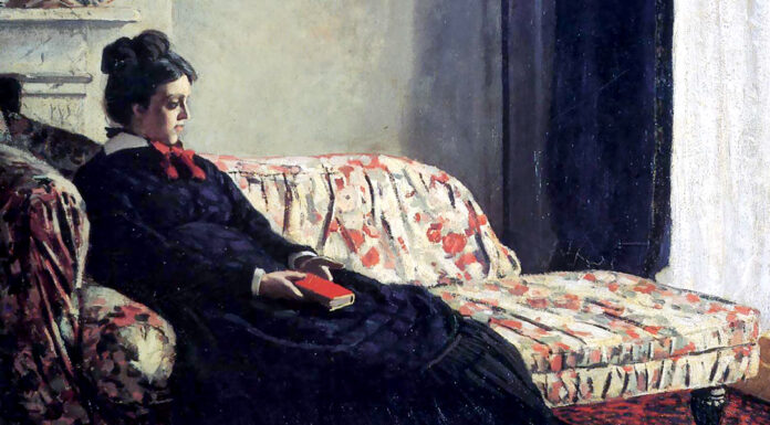 “Ulrica” di Anna Vertua Gentile Meditation, Madame Monet Sitting on a Sofa. Claude Monet