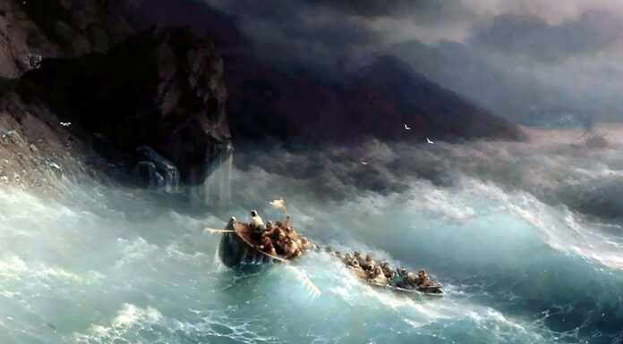 “La città sottomarina” di Renzo Chiosso The Shipwreck on Black Sea. Ivan Aivazovsky