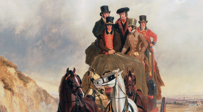 “Bussano alla porta di Macbeth” di Thomas De Quincey The Royal Mail Coach on the Road. John Frederick Herring Sr.