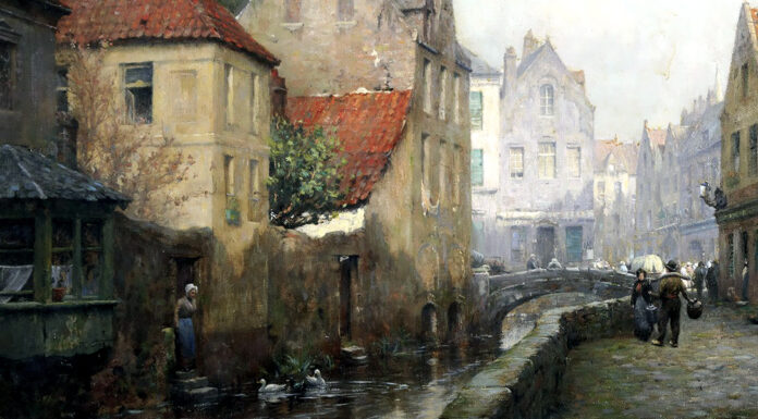 “Canzone di campane” di Camille Lemonnier Quai d’Or, Bruges. James Christie Prowett