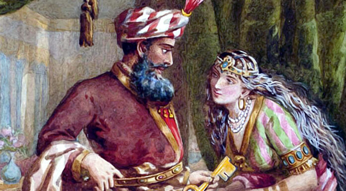 “Arianna e Barbe-Bleue” di Maurice Maeterlinck Kate Greenaway, Bluebeard, 1871