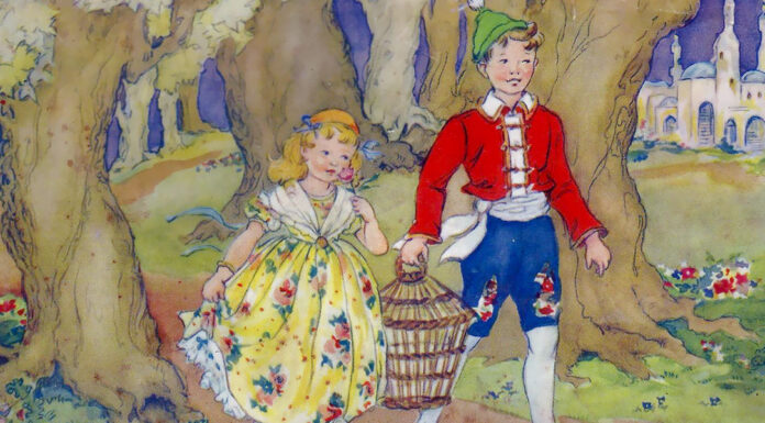 “L’uccello azzurro” di Maurice Maeterlinck The Blue Bird Illustration by Doris and Marion Henderson