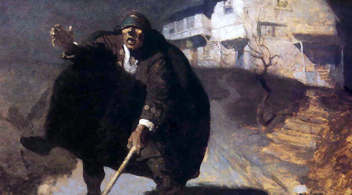 “L’isola del tesoro” di Robert Louis Stevenson Blind Pew, Newell Convers Wyeth (1882-1945)