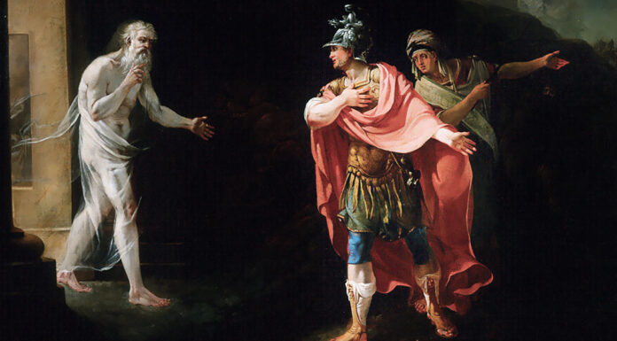 “Il tempio dell’eternità” di Pietro Metastasio “Addio di Anchise al figlio Enea e alla Sibilla Deifobe alle porte dell’Averno” di Manfredi Biagio