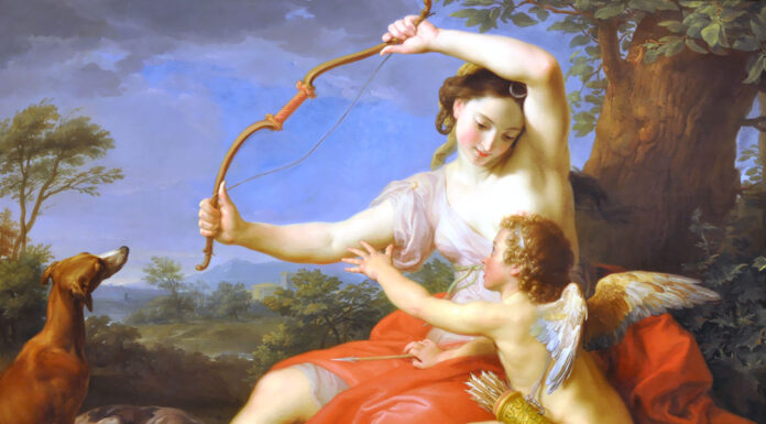 “Amor prigioniero” di Pietro Metastasio Diana and Cupid, Pompeo Batoni