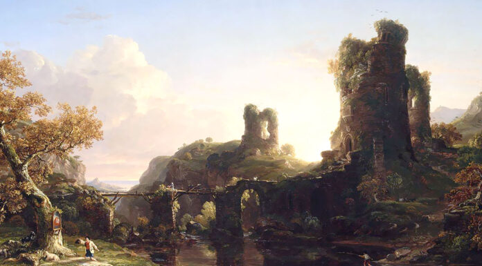 “La fiaccola sotto il moggio” di Gabriele D’Annunzio An Italian Autumn, 1844. Thomas Cole